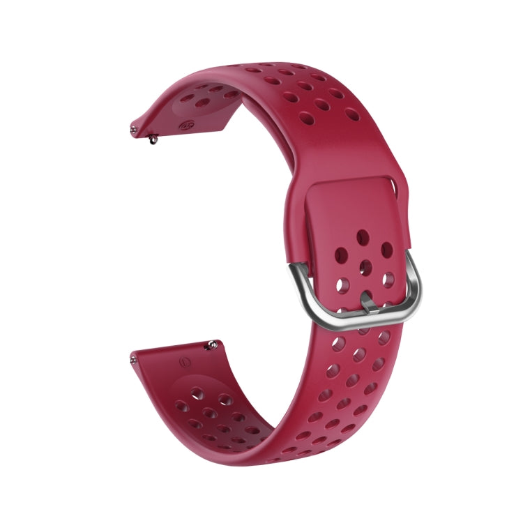20mm For Huami Amazfit GTS / Samsung Galaxy Watch Active 2 / Huawei Watch GT2 42MM Breathable Porous Strap with Inner Buckle