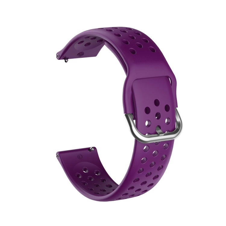 20mm For Huami Amazfit GTS / Samsung Galaxy Watch Active 2 / Huawei Watch GT2 42MM Breathable Porous Strap with Inner Buckle