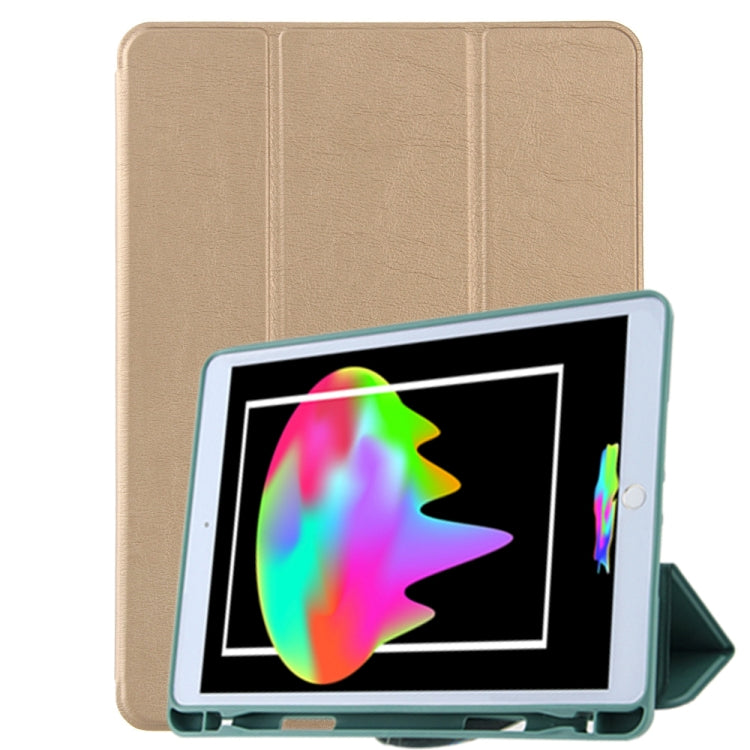 Honeycomb Ventilation Foldable Deformation Horizontal Flip PU Leather Case with 3-Folding Holder & Pen Slot  & Smart Sleep / Wake-up, For iPad 10.2