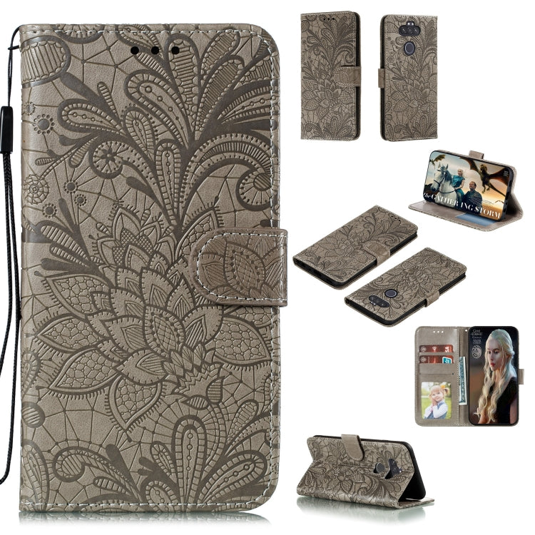 Lace Flower Embossing Pattern Horizontal Flip Leather Case , with Holder & Card Slots & Wallet & Photo Frame & Lanyard, For LG K31, For Motorola Moto G8 Power Lite, For Motorola Moto E6S 2020, For Nokia 5.3