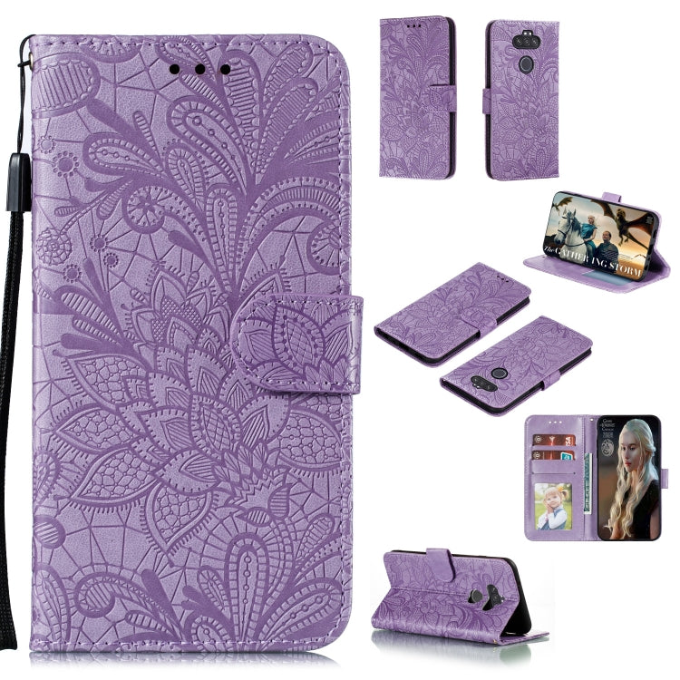 Lace Flower Embossing Pattern Horizontal Flip Leather Case , with Holder & Card Slots & Wallet & Photo Frame & Lanyard, For LG K31, For Motorola Moto G8 Power Lite, For Motorola Moto E6S 2020, For Nokia 5.3