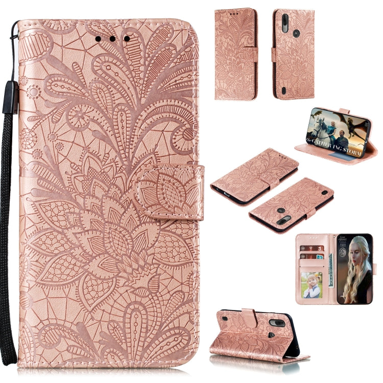 Lace Flower Embossing Pattern Horizontal Flip Leather Case , with Holder & Card Slots & Wallet & Photo Frame & Lanyard, For LG K31, For Motorola Moto G8 Power Lite, For Motorola Moto E6S 2020, For Nokia 5.3