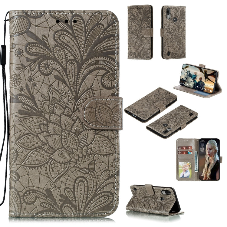 Lace Flower Embossing Pattern Horizontal Flip Leather Case , with Holder & Card Slots & Wallet & Photo Frame & Lanyard, For LG K31, For Motorola Moto G8 Power Lite, For Motorola Moto E6S 2020, For Nokia 5.3