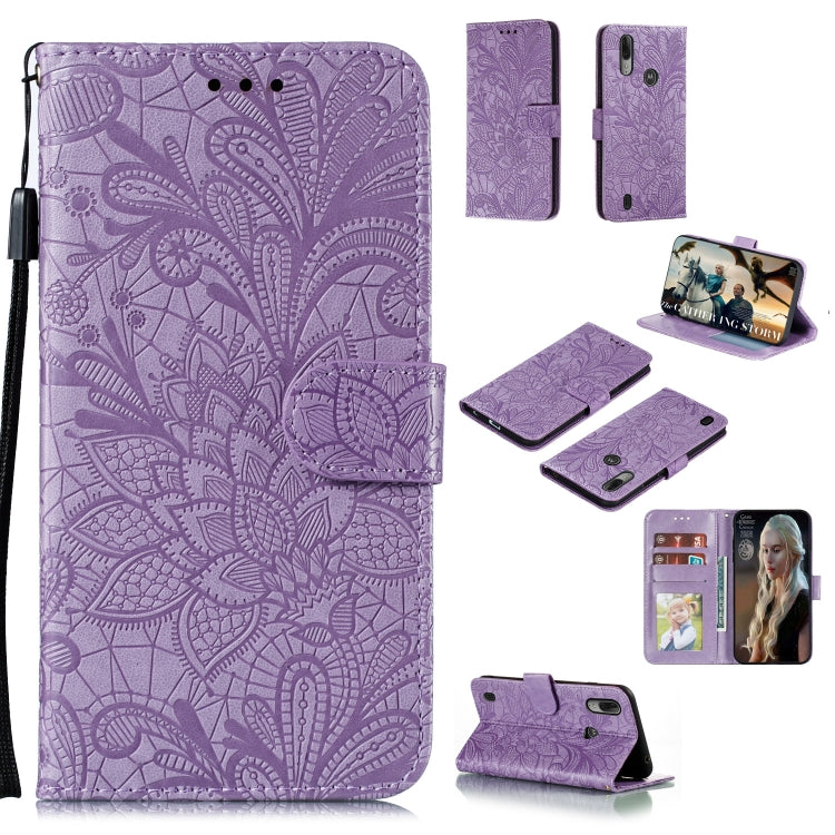 Lace Flower Embossing Pattern Horizontal Flip Leather Case , with Holder & Card Slots & Wallet & Photo Frame & Lanyard, For LG K31, For Motorola Moto G8 Power Lite, For Motorola Moto E6S 2020, For Nokia 5.3