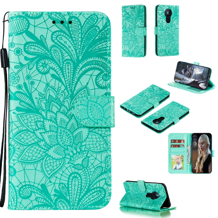 Lace Flower Embossing Pattern Horizontal Flip Leather Case , with Holder & Card Slots & Wallet & Photo Frame & Lanyard, For LG K31, For Motorola Moto G8 Power Lite, For Motorola Moto E6S 2020, For Nokia 5.3