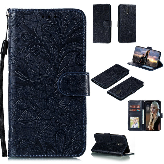 Lace Flower Embossing Pattern Horizontal Flip Leather Case , with Holder & Card Slots & Wallet & Photo Frame & Lanyard, For Nokia 2.3, For Nokia 1.3