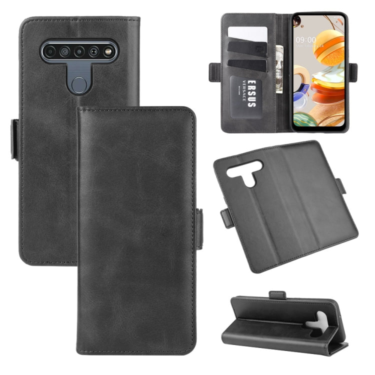 For LG K61 Dual-side Magnetic Buckle Horizontal Flip Leather Case with Holder & Card Slots & Wallet, For LG K61