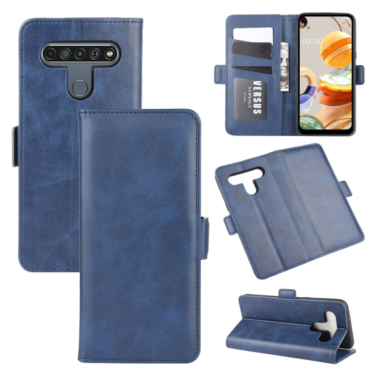 For LG K61 Dual-side Magnetic Buckle Horizontal Flip Leather Case with Holder & Card Slots & Wallet, For LG K61