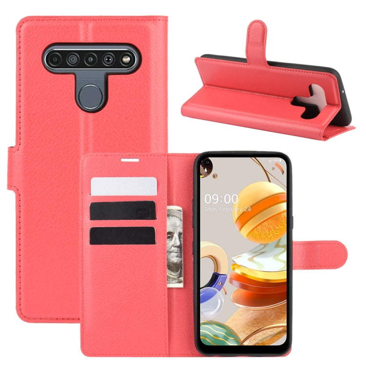 For LG K61 Litchi Texture Horizontal Flip Protective Case with Holder & Card Slots & Wallet, For LG K61