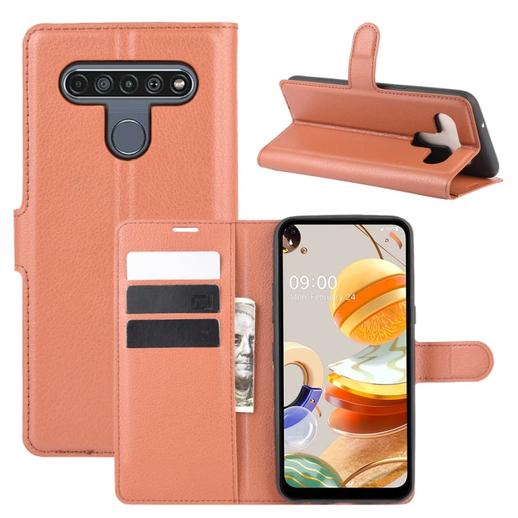 For LG K61 Litchi Texture Horizontal Flip Protective Case with Holder & Card Slots & Wallet, For LG K61