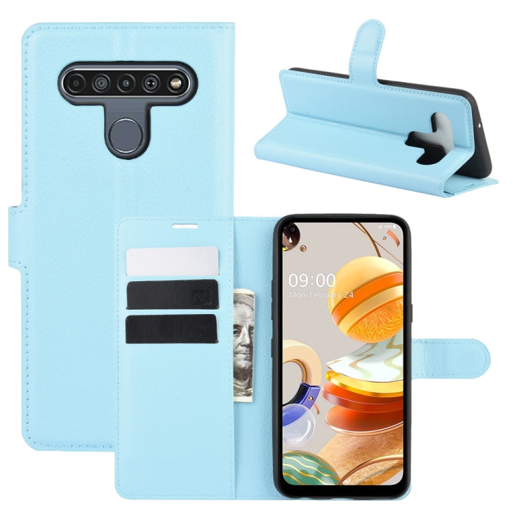 For LG K61 Litchi Texture Horizontal Flip Protective Case with Holder & Card Slots & Wallet, For LG K61