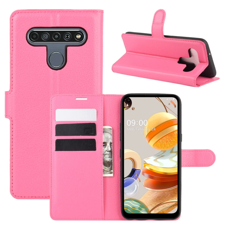 For LG K61 Litchi Texture Horizontal Flip Protective Case with Holder & Card Slots & Wallet, For LG K61