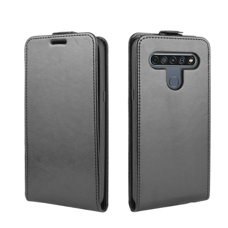 For LG K61 R64 Texture Single Vertical Flip Leather Protective Case with Card Slots & Photo Frame, For LG K61