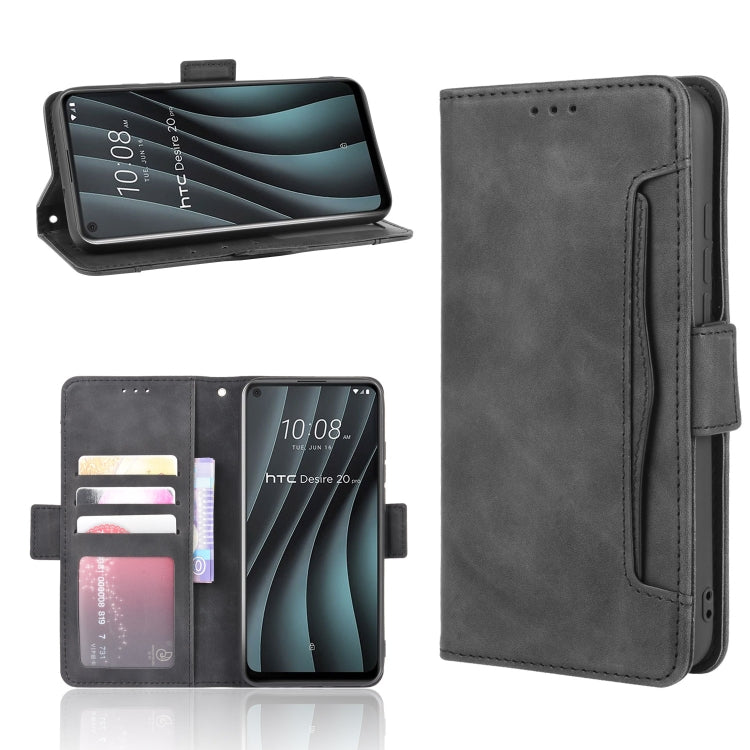 For HTC Desire 20 Pro Wallet Style Skin Feel Calf Pattern Leather Case ，with Separate Card Slot, For HTC Desire 20 Pro