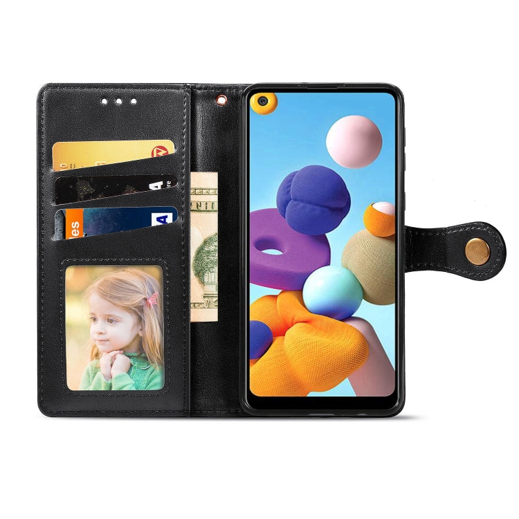 Retro Solid Color Leather Buckle Phone Case with Lanyard & Photo Frame & Card Slot & Wallet & Stand Function, For Galaxy A21 (US Edition), For Huawei Enjoy 10E, For Huawei Y8S, For LG K61