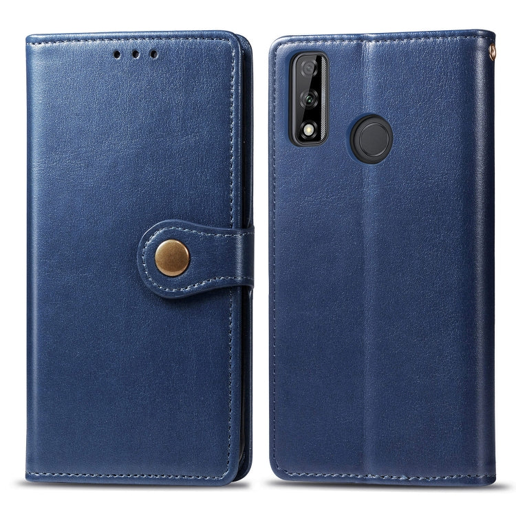 Retro Solid Color Leather Buckle Phone Case with Lanyard & Photo Frame & Card Slot & Wallet & Stand Function, For Galaxy A21 (US Edition), For Huawei Enjoy 10E, For Huawei Y8S, For LG K61