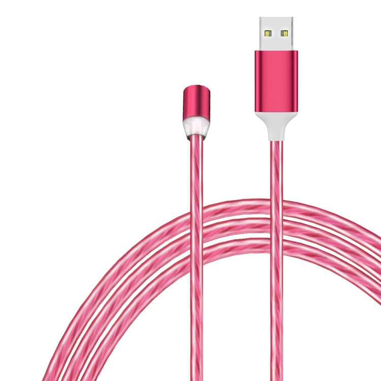 2 in 1 USB to 8 Pin + Type-C / USB-C Magnetic Absorption Colorful Streamer Mobile Phone Charging Cable, Length: 1m, 1m