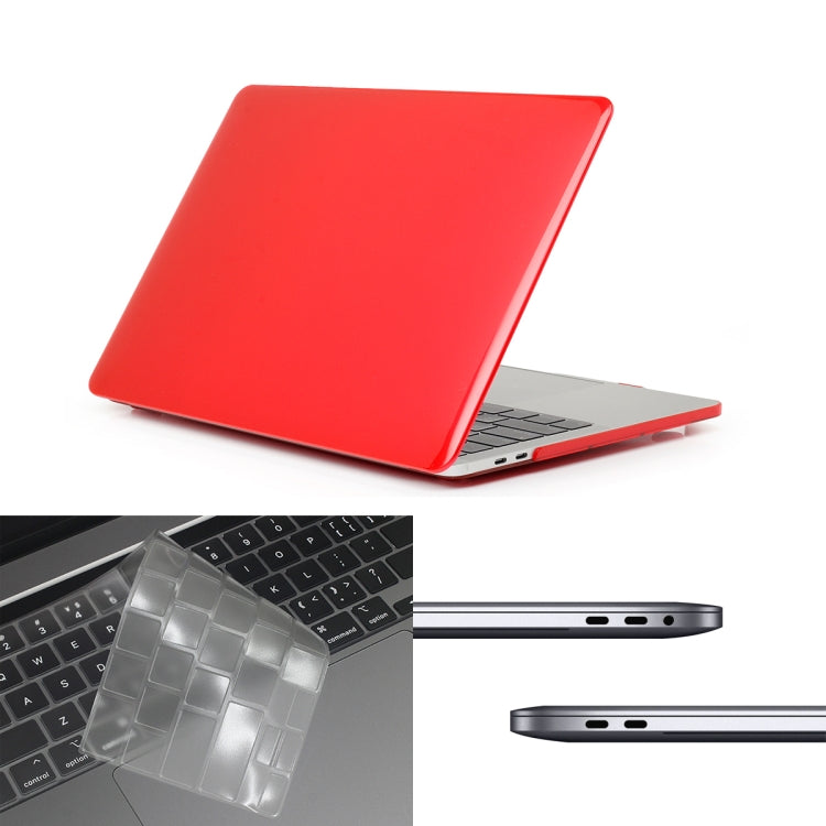 ENKAY Hat-Prince 3 in 1 For MacBook Pro 13 inch A2289 / A2251 (2020) Crystal Hard Shell Protective Case + US Version Ultra-thin TPU Keyboard Protector Cover + Anti-dust Plugs Set, For MacBook Pro 13 inch A2289 / A2251 (2020)