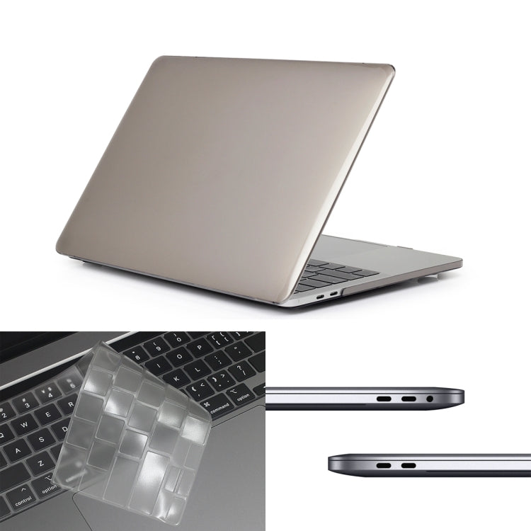 ENKAY Hat-Prince 3 in 1 For MacBook Pro 13 inch A2289 / A2251 (2020) Crystal Hard Shell Protective Case + US Version Ultra-thin TPU Keyboard Protector Cover + Anti-dust Plugs Set, For MacBook Pro 13 inch A2289 / A2251 (2020)