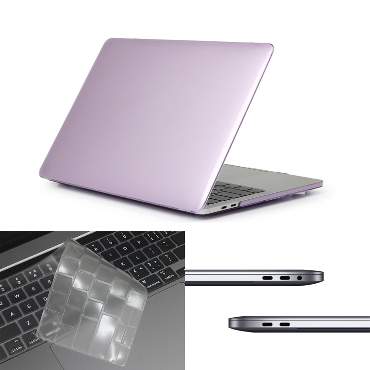 ENKAY Hat-Prince 3 in 1 For MacBook Pro 13 inch A2289 / A2251 (2020) Crystal Hard Shell Protective Case + Europe Version Ultra-thin TPU Keyboard Protector Cover + Anti-dust Plugs Set, For MacBook Pro 13 inch A2289 / A2251 (2020)