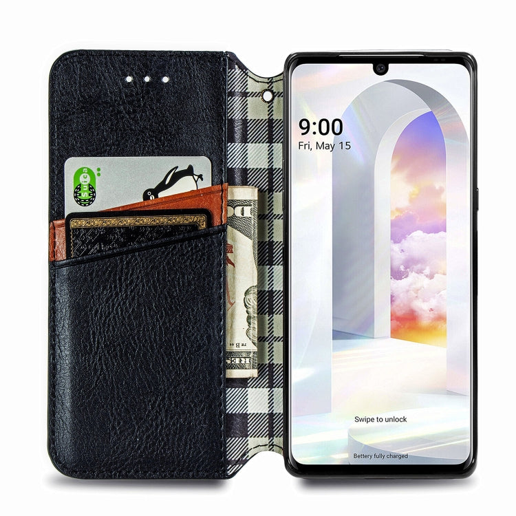 Cubic Grid Pressed Horizontal Flip Magnetic PU Leather Case with Holder & Card Slots & Wallet, For LG Velvet 5G, For Motorola Moto G Pro, For OnePlus Nord, For One Plus Nord