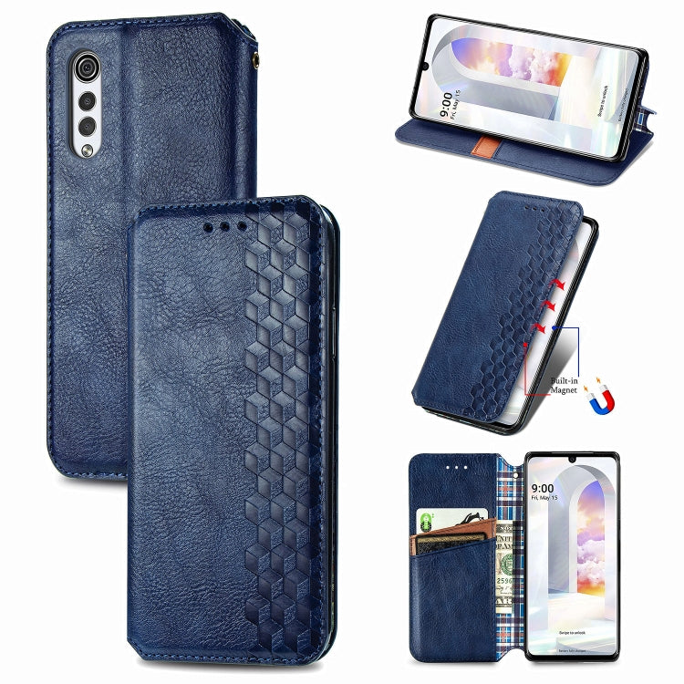 Cubic Grid Pressed Horizontal Flip Magnetic PU Leather Case with Holder & Card Slots & Wallet, For LG Velvet 5G, For Motorola Moto G Pro, For OnePlus Nord, For One Plus Nord