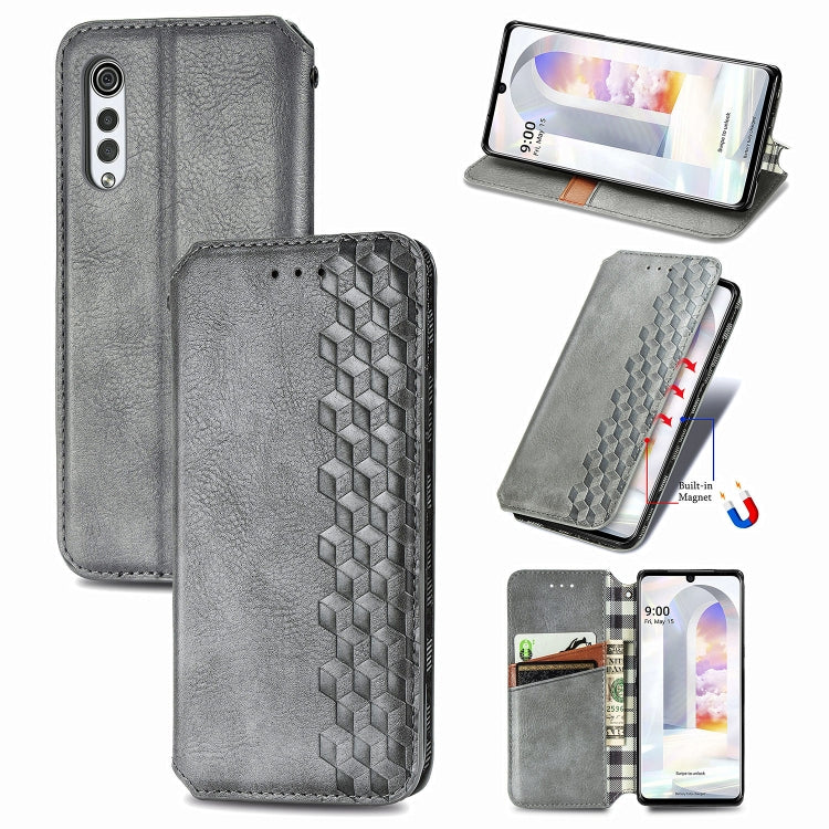 Cubic Grid Pressed Horizontal Flip Magnetic PU Leather Case with Holder & Card Slots & Wallet, For LG Velvet 5G, For Motorola Moto G Pro, For OnePlus Nord, For One Plus Nord