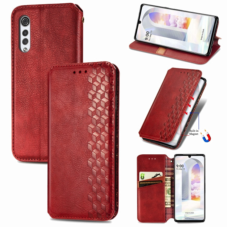 Cubic Grid Pressed Horizontal Flip Magnetic PU Leather Case with Holder & Card Slots & Wallet, For LG Velvet 5G, For Motorola Moto G Pro, For OnePlus Nord, For One Plus Nord