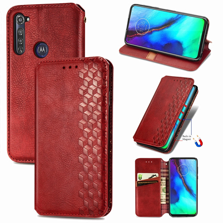 Cubic Grid Pressed Horizontal Flip Magnetic PU Leather Case with Holder & Card Slots & Wallet, For LG Velvet 5G, For Motorola Moto G Pro, For OnePlus Nord, For One Plus Nord