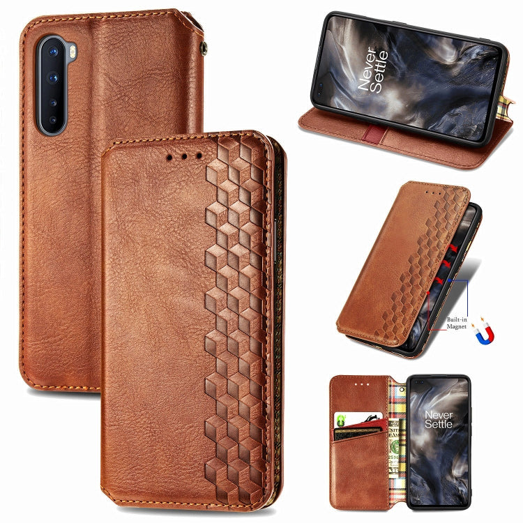 Cubic Grid Pressed Horizontal Flip Magnetic PU Leather Case with Holder & Card Slots & Wallet, For LG Velvet 5G, For Motorola Moto G Pro, For OnePlus Nord, For One Plus Nord