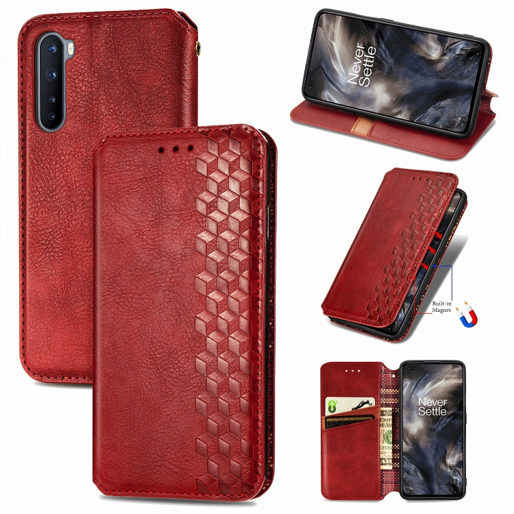 Cubic Grid Pressed Horizontal Flip Magnetic PU Leather Case with Holder & Card Slots & Wallet, For LG Velvet 5G, For Motorola Moto G Pro, For OnePlus Nord, For One Plus Nord