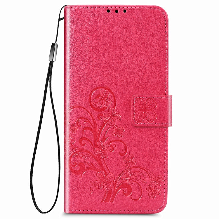 Four-leaf Clasp Embossed Buckle Mobile Phone Protection Leather Case with Lanyard & Card Slot & Wallet & Bracket Function, For Huawei Mate 40 Lite /Maimang 9, For LG Velvet 5G