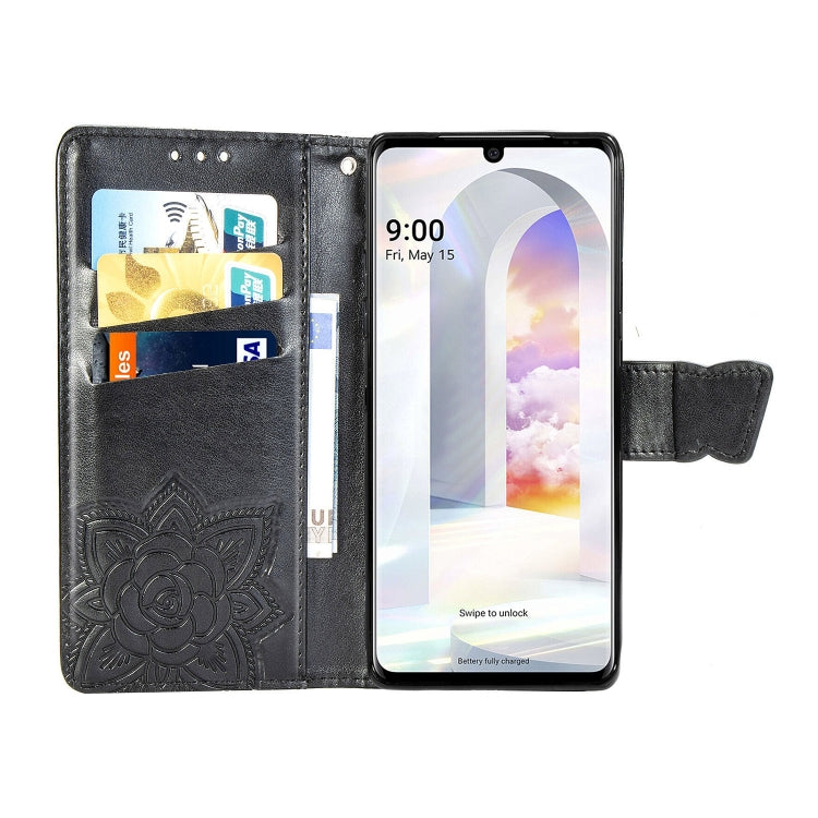 Butterfly Love Flower Embossed Horizontal Flip Leather Case with Holder & Card Slots & Wallet & Lanyard, For LG Velvet 5G, For OPPO A92S, For OPPO Realme C12, For OPPO Realme C15