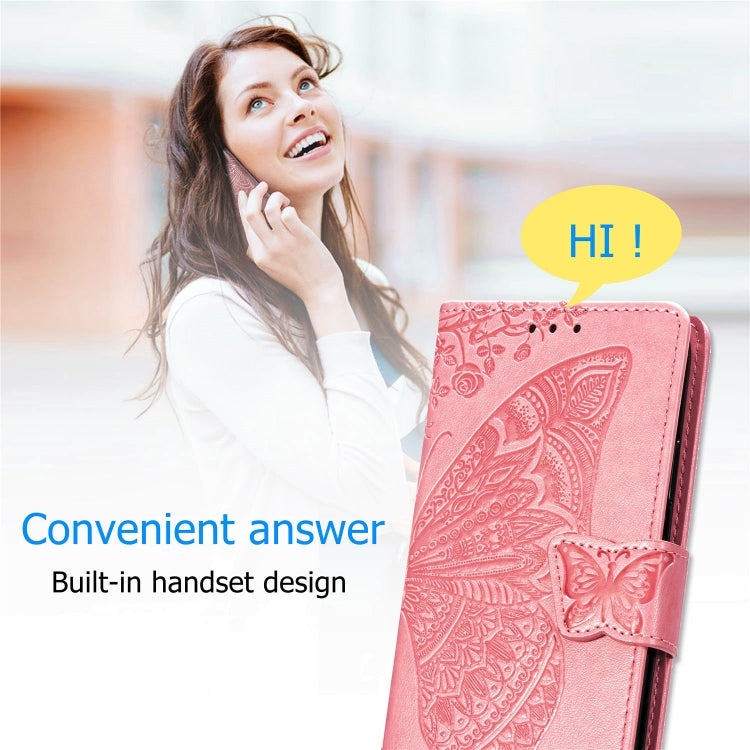 Butterfly Love Flower Embossed Horizontal Flip Leather Case with Holder & Card Slots & Wallet & Lanyard, For LG Velvet 5G, For OPPO A92S, For OPPO Realme C12, For OPPO Realme C15