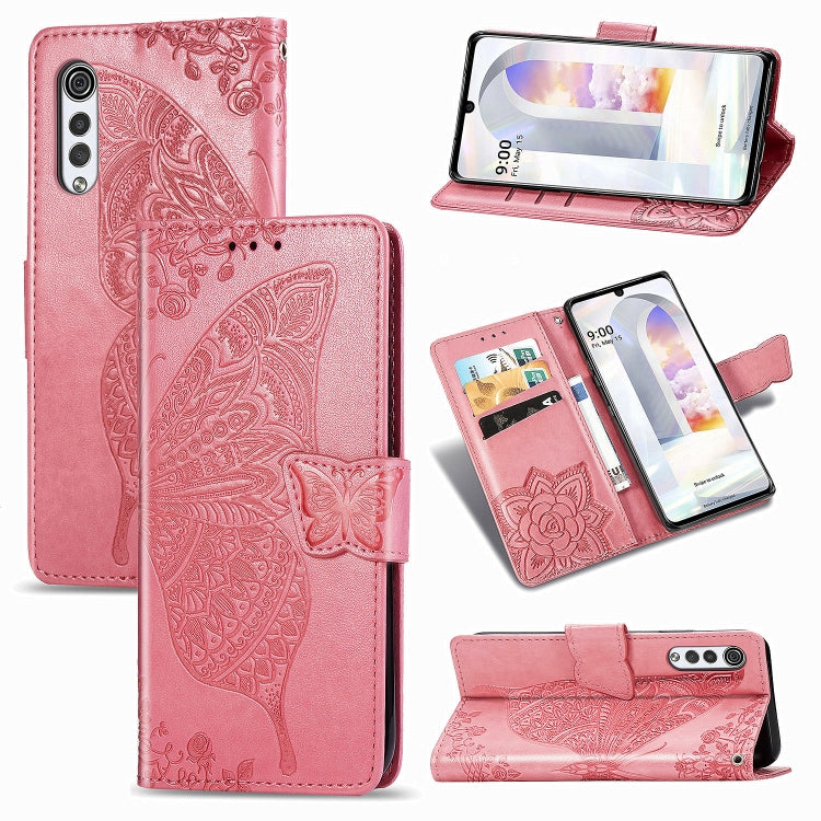 Butterfly Love Flower Embossed Horizontal Flip Leather Case with Holder & Card Slots & Wallet & Lanyard, For LG Velvet 5G, For OPPO A92S, For OPPO Realme C12, For OPPO Realme C15