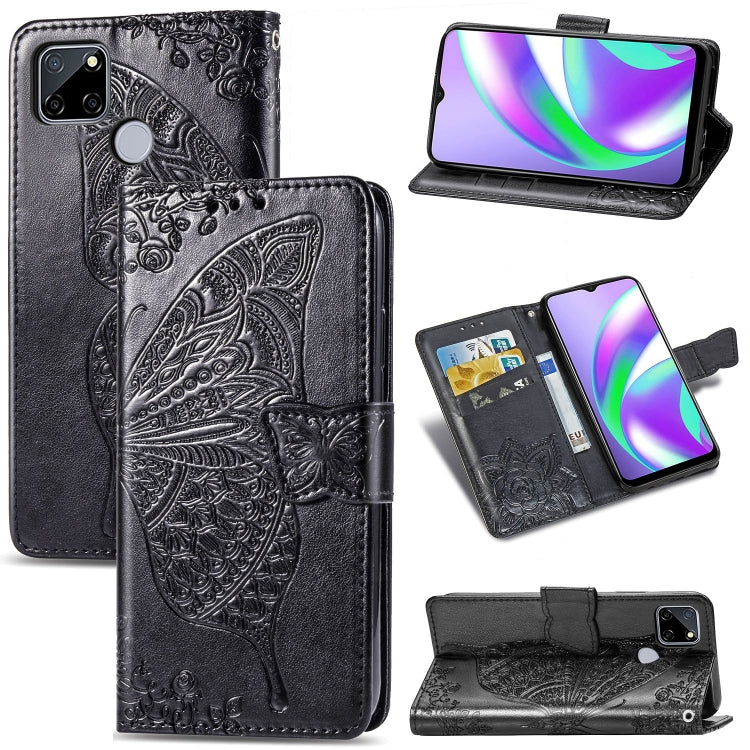 Butterfly Love Flower Embossed Horizontal Flip Leather Case with Holder & Card Slots & Wallet & Lanyard, For LG Velvet 5G, For OPPO A92S, For OPPO Realme C12, For OPPO Realme C15