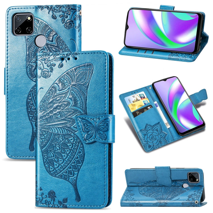 Butterfly Love Flower Embossed Horizontal Flip Leather Case with Holder & Card Slots & Wallet & Lanyard, For LG Velvet 5G, For OPPO A92S, For OPPO Realme C12, For OPPO Realme C15