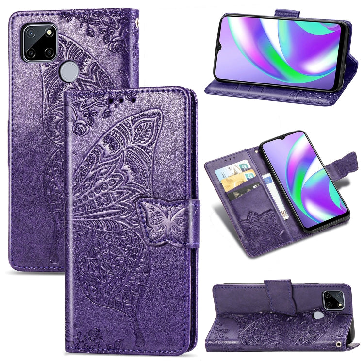 Butterfly Love Flower Embossed Horizontal Flip Leather Case with Holder & Card Slots & Wallet & Lanyard, For LG Velvet 5G, For OPPO A92S, For OPPO Realme C12, For OPPO Realme C15