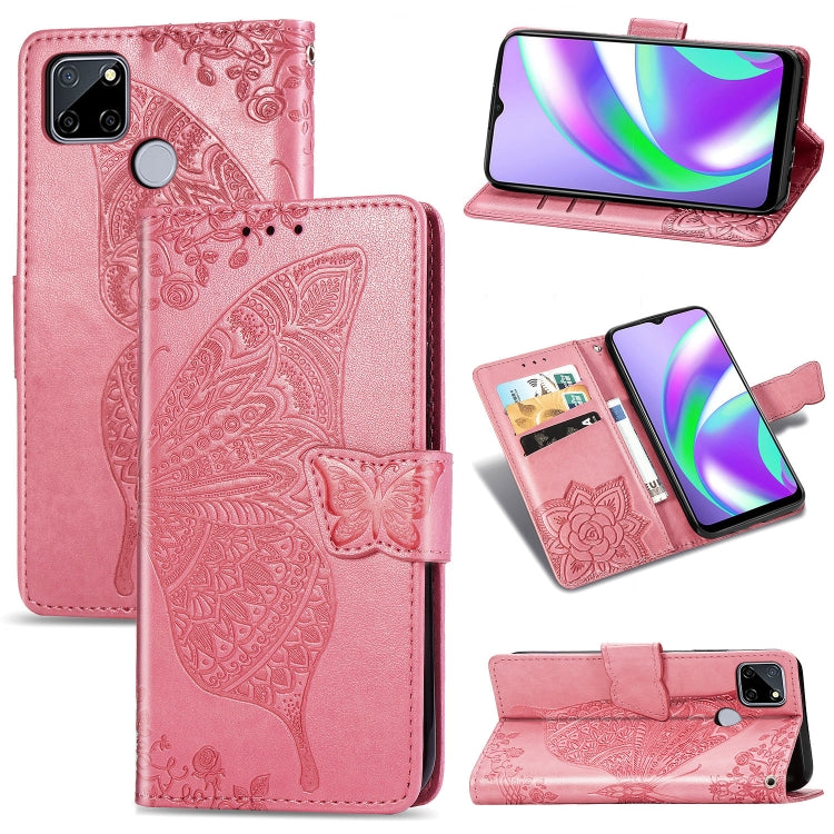 Butterfly Love Flower Embossed Horizontal Flip Leather Case with Holder & Card Slots & Wallet & Lanyard, For LG Velvet 5G, For OPPO A92S, For OPPO Realme C12, For OPPO Realme C15