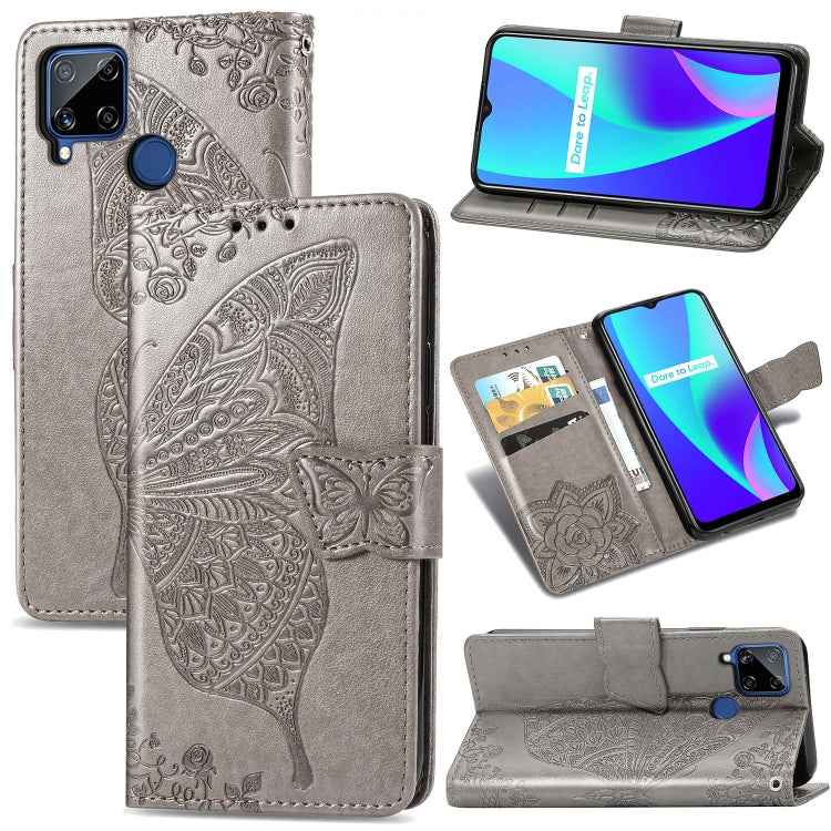 Butterfly Love Flower Embossed Horizontal Flip Leather Case with Holder & Card Slots & Wallet & Lanyard, For LG Velvet 5G, For OPPO A92S, For OPPO Realme C12, For OPPO Realme C15