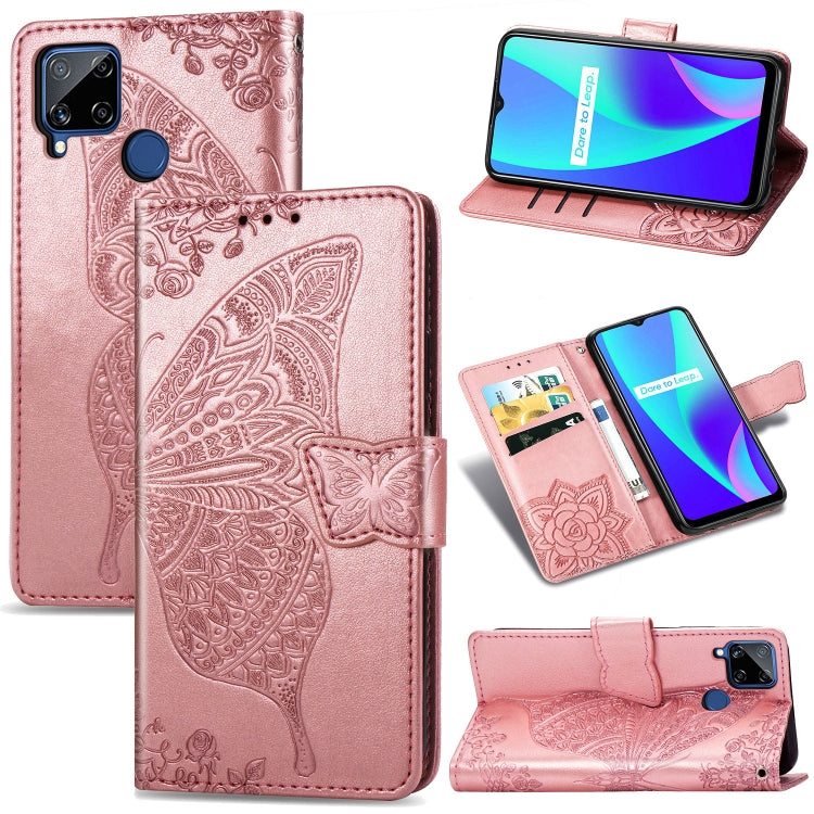 Butterfly Love Flower Embossed Horizontal Flip Leather Case with Holder & Card Slots & Wallet & Lanyard, For LG Velvet 5G, For OPPO A92S, For OPPO Realme C12, For OPPO Realme C15