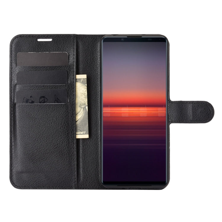 For Sony Xperia 5 II Litchi Texture Horizontal Flip Protective Case with Holder & Card Slots & Wallet, For Sony Xperia 5 II