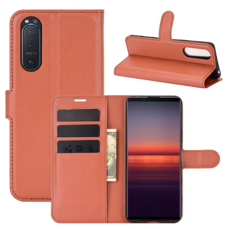 For Sony Xperia 5 II Litchi Texture Horizontal Flip Protective Case with Holder & Card Slots & Wallet, For Sony Xperia 5 II