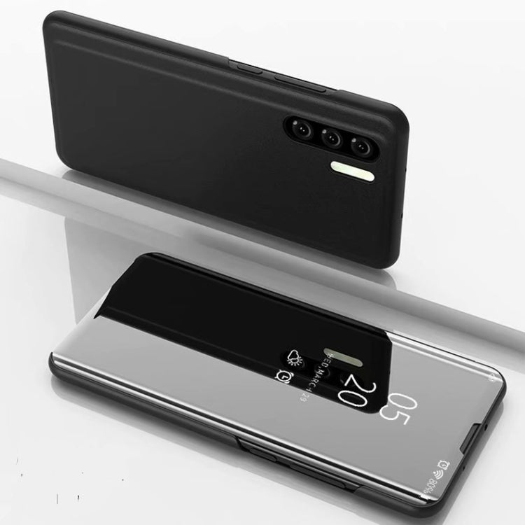 Plus Plated Mirror Horizontal Flip Leather Case with Holder, For OnePlus Nord