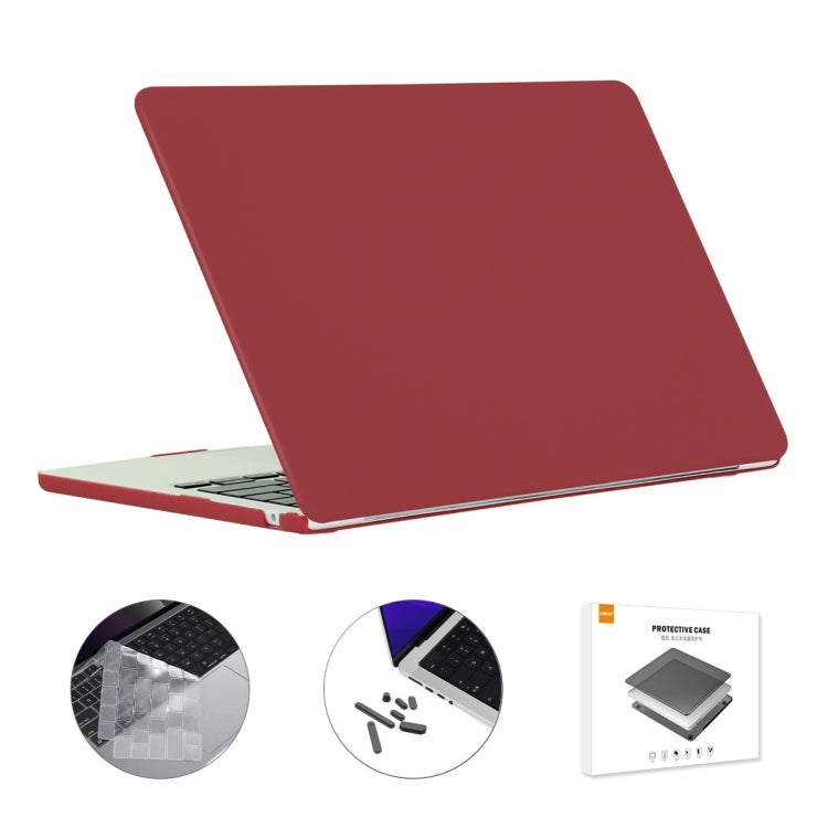 For MacBook Air 13.6 2022/2024 A2681 M2 / A3113 M3 EU Version ENKAY 3 in 1 Matte Laptop Case with TPU Keyboard Film / Anti-dust Plugs, 3 in 1 EU Version