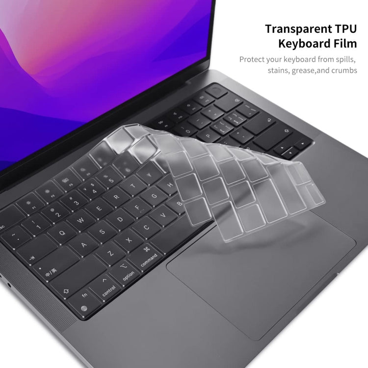 For MacBook Air 13.6 2022/2024 A2681 M2 / A3113 M3 EU Version ENKAY 3 in 1 Matte Laptop Case with TPU Keyboard Film / Anti-dust Plugs, 3 in 1 EU Version