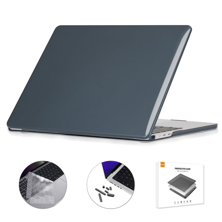 For MacBook Air 13.6 2022/2024 A2681 M2 / A3113 M3 EU Version ENKAY 3 in 1 Crystal Laptop Case with TPU Keyboard Film / Anti-dust Plugs, 3 in 1 EU Version