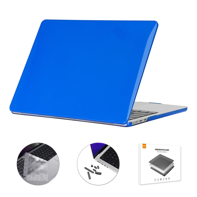 For MacBook Air 13.6 2022/2024 A2681 M2 / A3113 M3 EU Version ENKAY 3 in 1 Crystal Laptop Case with TPU Keyboard Film / Anti-dust Plugs, 3 in 1 EU Version