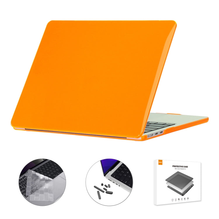 For MacBook Air 13.6 2022/2024 A2681 M2 / A3113 M3 EU Version ENKAY 3 in 1 Crystal Laptop Case with TPU Keyboard Film / Anti-dust Plugs, 3 in 1 EU Version