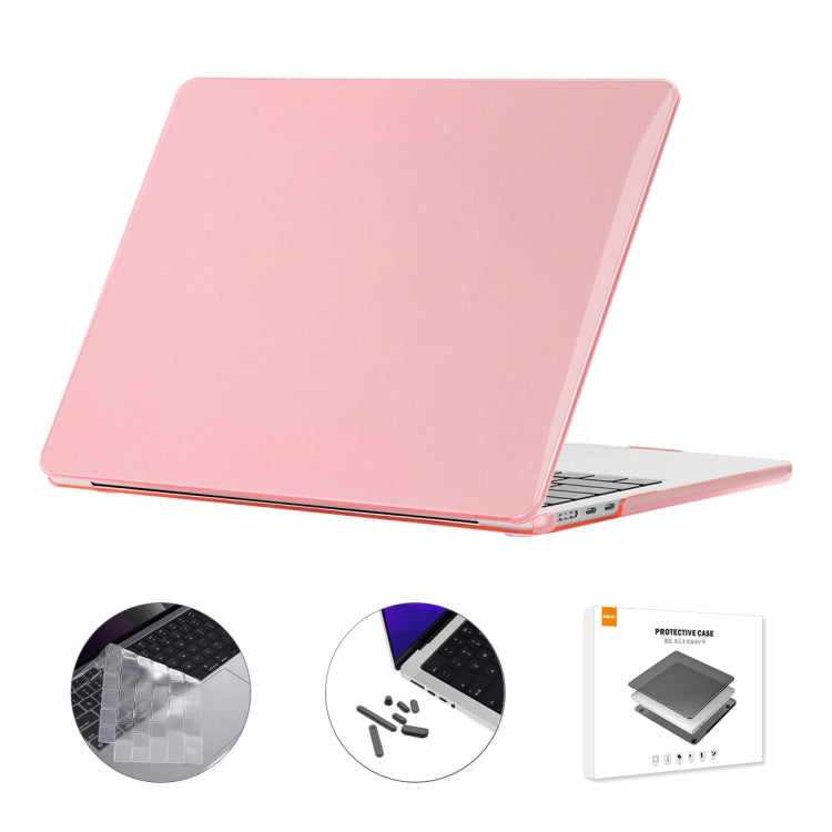 For MacBook Air 13.6 2022/2024 A2681 M2 / A3113 M3 EU Version ENKAY 3 in 1 Crystal Laptop Case with TPU Keyboard Film / Anti-dust Plugs, 3 in 1 EU Version